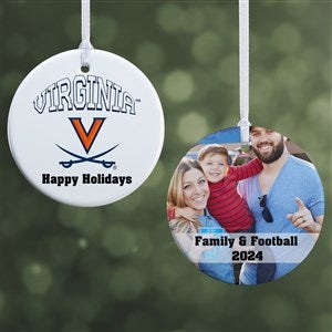 NCAA Virginia Cavaliers Personalized Photo Ornament - 2 Sided Glossy