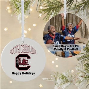 NCAA South Carolina Gamecocks Personalized Photo Ornament - 2 Sided Matte