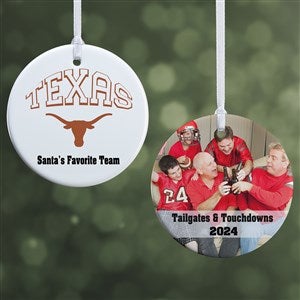 NCAA Texas Longhorns Personalized Photo Ornament - 2 Sided Glossy