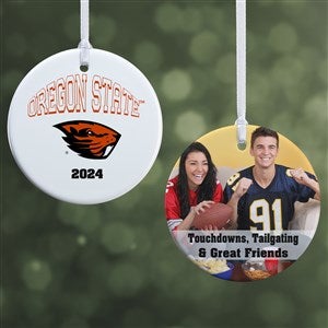 NCAA Oregon State Beavers Personalized Photo Ornament - 2 Sided Glossy