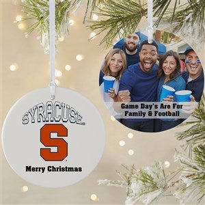 NCAA Syracuse Orange Personalized Photo Ornament  - 2 Sided Matte