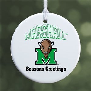 NCAA Marshall Thundering Herd Personalized Ornament - 1 Sided Glossy