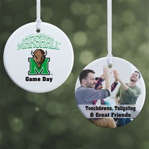 NCAA Marshall Thundering Herd Personalized Photo Ornament - 2 Sided Glossy