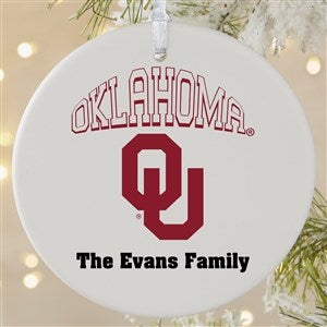 NCAA Oklahoma Sooners Personalized Ornament - 1 Sided Matte