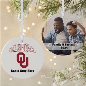 NCAA Oklahoma Sooners Personalized Photo Ornament  - 2 Sided Matte
