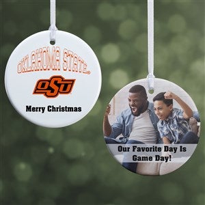 NCAA Oklahoma State Cowboys Personalized Photo Ornament - 2 Sided Glossy