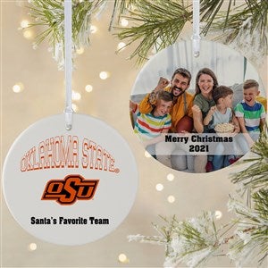NCAA Oklahoma State Cowboys Personalized Photo Ornament  - 2 Sided Matte