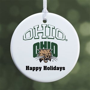 NCAA Ohio Bobcats Personalized Ornament - 1 Sided Glossy