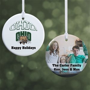NCAA Ohio Bobcats Personalized Photo Ornament - 2 Sided Glossy