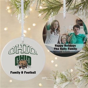NCAA Ohio Bobcats Personalized Photo Ornament  - 2 Sided Matte