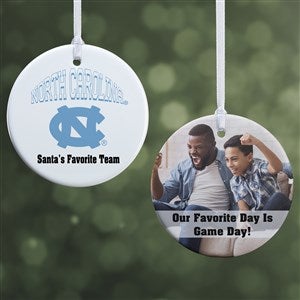 NCAA North Carolina Tar Heels Personalized Photo Ornament - 2 Sided Glossy