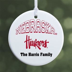 NCAA Nebraska Cornhuskers Personalized Ornament - 1 Sided Glossy