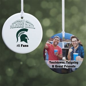 NCAA Michigan State Spartans Personalized Photo Ornament - 2 Sided Glossy