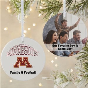 NCAA Minnesota Golden Gophers Personalized Photo Ornament - 2 Sided Matte