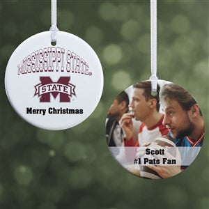 NCAA Mississippi State Bulldogs Personalized Photo Ornament - 2 Sided Glossy