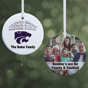 NCAA Kansas State Wildcats Personalized Photo Ornament - 2 Sided Glossy