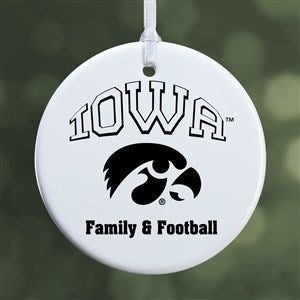NCAA Iowa Hawkeyes Personalized Ornament - 1 Sided Glossy