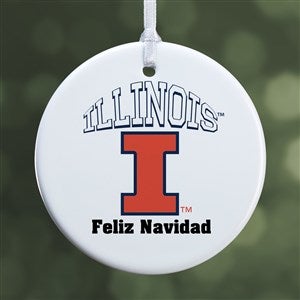 NCAA Illinois Fighting Illini Personalized Ornament - 1 Sided Glossy