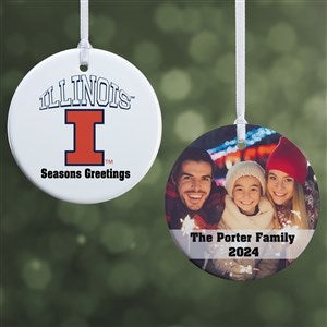 NCAA Illinois Fighting Illini Personalized Photo Ornament - 2 Sided Glossy