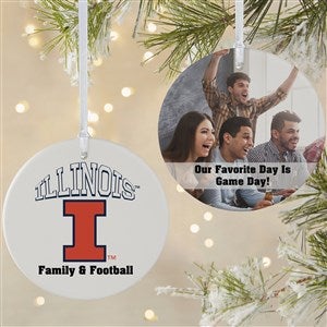 NCAA Illinois Fighting Illini Personalized Photo Ornament  - 2 Sided Matte