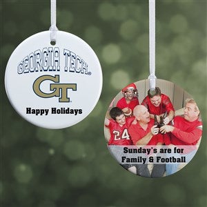 NCAA Georgia Tech Yellow Jackets Personalized Photo Ornament - 2 Sided Glossy