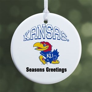 NCAA Kansas Jayhawks Personalized Ornament - 1 Sided Glossy