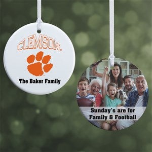NCAA Clemson Tigers Personalized Photo Ornament - 2 Sided Glossy
