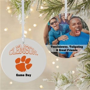 NCAA Clemson Tigers Personalized Photo Ornament - 2 Sided Matte
