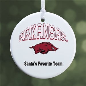NCAA Arkansas Razorbacks Personalized Ornament - 1 Sided Glossy