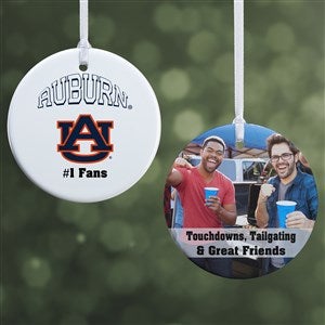 NCAA Auburn Tigers Personalized Photo Ornament - 2 Sided Glossy
