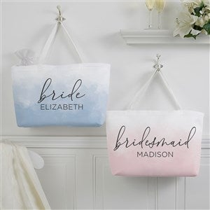 Watercolor Bridesmaid Personalized Tote Bags