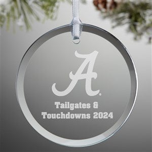 NCAA Alabama Crimson Tide Personalized Glass Ornament