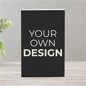 Design Your Own Personalized Rectangle Shelf Blocks- Black