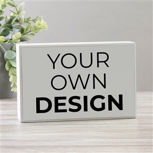 Design Your Own Personalized Rectangle Shelf Blocks- Grey