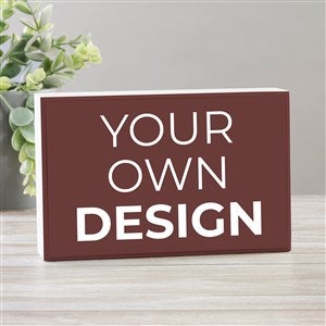 Design Your Own Personalized Rectangle Shelf Blocks- Brown