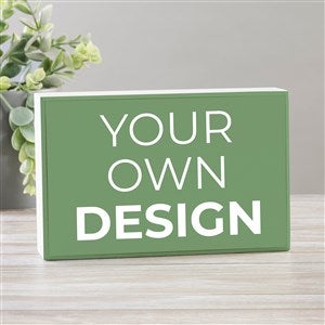 Design Your Own Personalized Rectangle Shelf Blocks- Sage Green