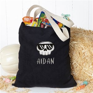 Skull Embroidered Halloween Treat Bag