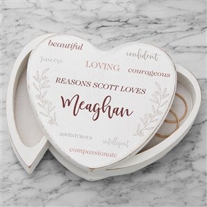 Reasons Why I Love You Personalized Jewelry Box