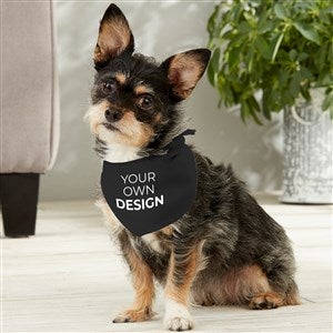 Design Your Own Personalized Small Dog Bandana- Black