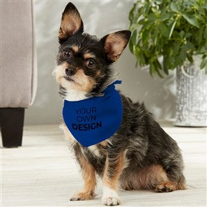 Design Your Own Personalized Small Dog Bandana- Blue