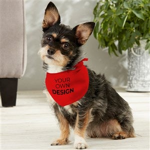 Design Your Own Personalized Small Dog Bandana- Red