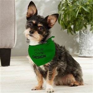 Design Your Own Personalized Small Dog Bandana- Green