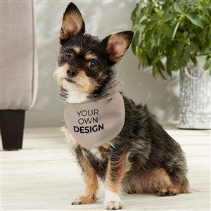 Design Your Own Personalized Small Dog Bandana- Tan