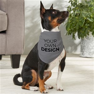 Design Your Own Personalized Medium Dog Bandana- Grey