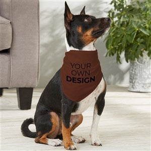Design Your Own Personalized Medium Dog Bandana- Brown