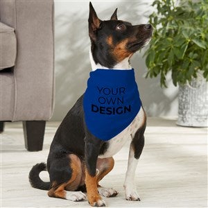Design Your Own Personalized Medium Dog Bandana- Blue