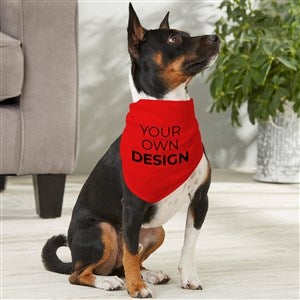 Design Your Own Personalized Medium Dog Bandana- Red