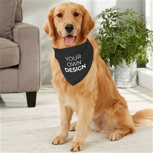 Design Your Own Personalized Large Dog Bandana- Black