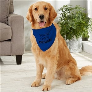Design Your Own Personalized Large Dog Bandana- Blue