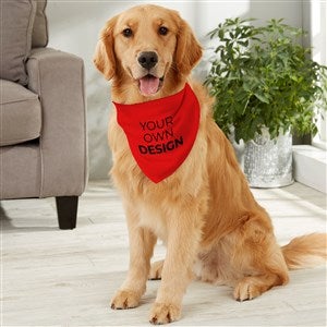 Design Your Own Personalized Large Dog Bandana- Red